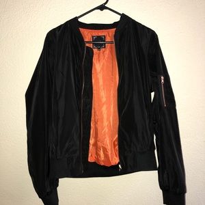 SATIN BOMBER JACKET PAPAYA